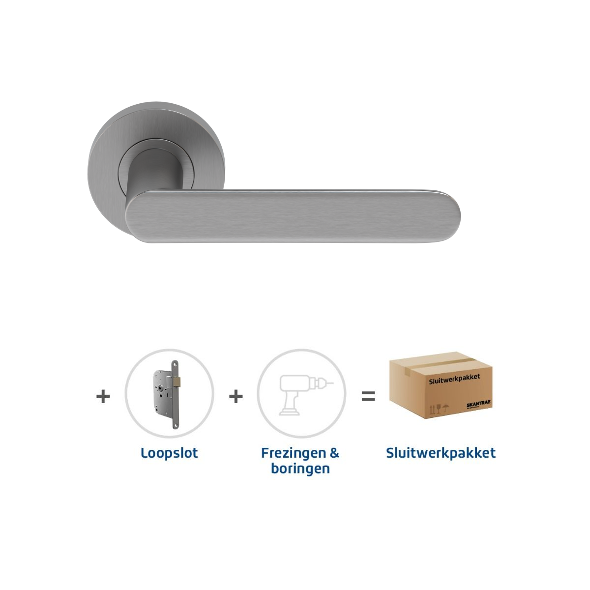 Sluitwerkpakketten met Deurkruk Arc 20 Regular RVS